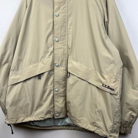 Vintage L.L.Bean GoreTex StomAway Tan Rain Jacket Size L - Picture 3 of 8